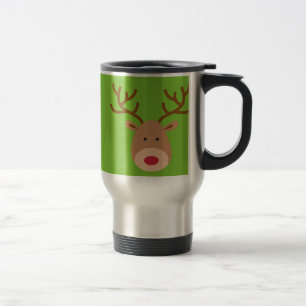 Taza de café del viaje del reno del navidad