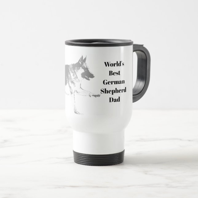 Taza de café del viajero del pastor alemán (Anverso derecho)