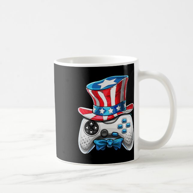 Taza De Café Del videojuego del 4 de julio de la bandera estado (Derecha)