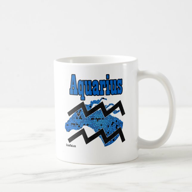Taza de café del zodiaco del acuario del caballo - (Derecha)