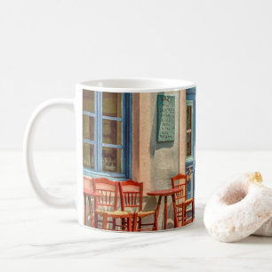 Taza De Café Delante del café griego