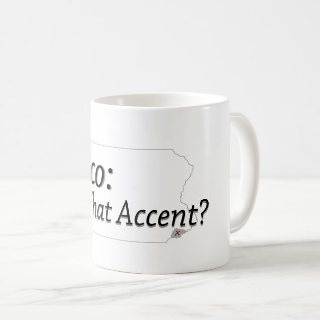 Taza De Café Delco - ¿Qué acento? (Anverso derecho)