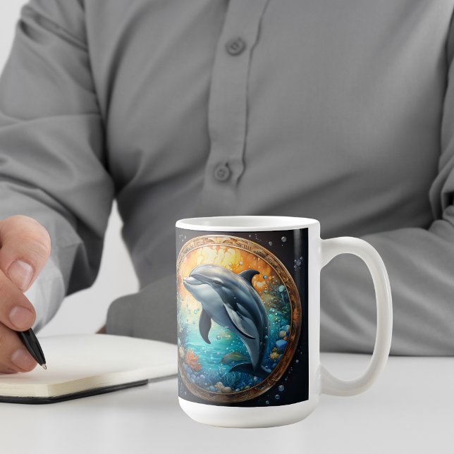Taza De Café Delfín Juguetón  (Subido por el creador)