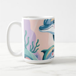 Taza De Café Delfín Mamá y Bebé
