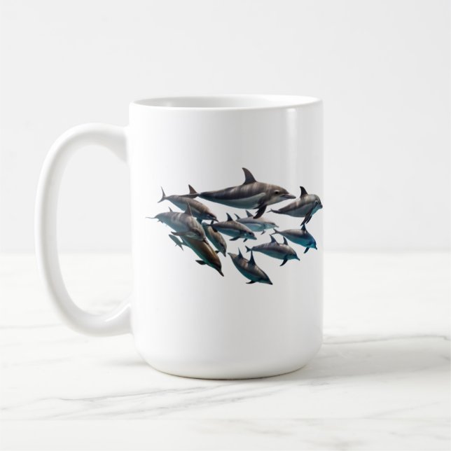 Taza de café delfín nariz de botella (Izquierda)