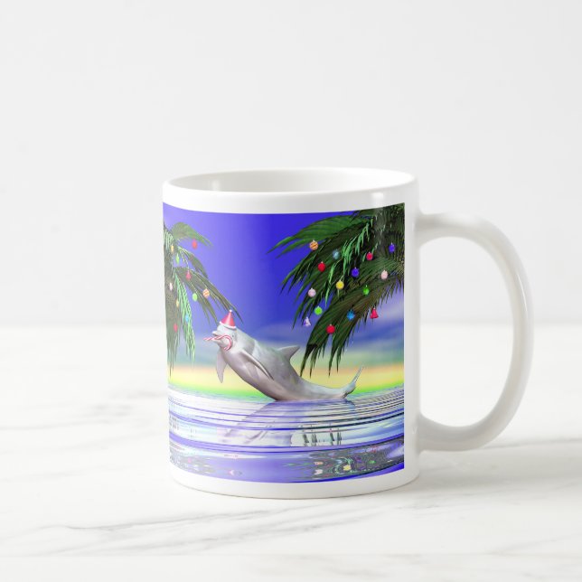 Taza De Café Delfín Navidades tropicales (Derecha)