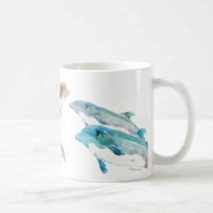 Taza De Café Delfines Azules en Mug