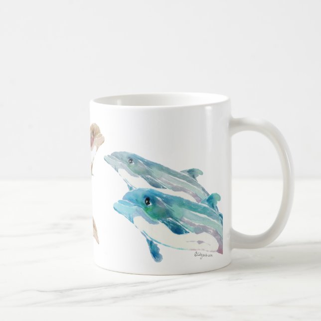 Taza De Café Delfines Azules en Mug (Derecha)