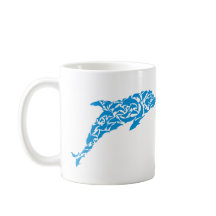 Delfínes azules que forman una forma linda del