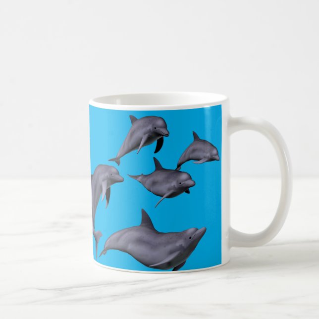 Taza De Café Delfines del océano (Derecha)