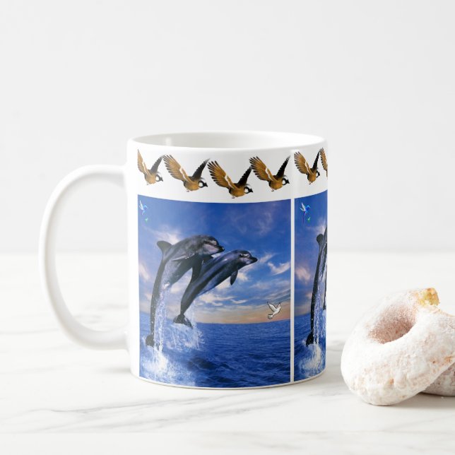 Taza De Café delfines mugs (Con donut)