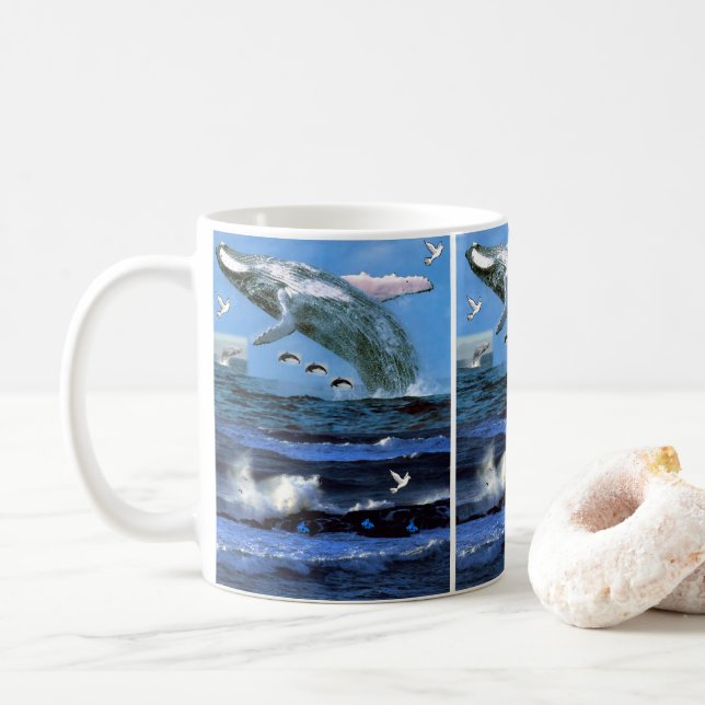 Taza De Café delfines mugs (Con donut)