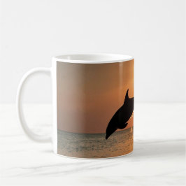 Taza De Café Delfines por atardecer
