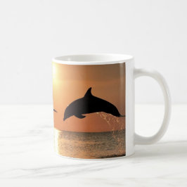 Taza De Café Delfines por atardecer