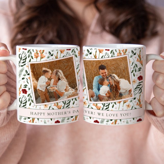 Taza De Café Delicado Día de la Madre con el Floral Scrapbook (Subido por el creador)