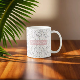 Taza De Café Delicado diseño de flores silvestres personalizado