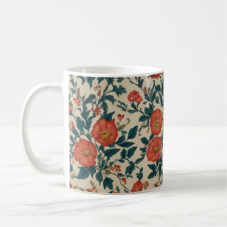 Taza De Café Delicado Mug de Flor Femenina