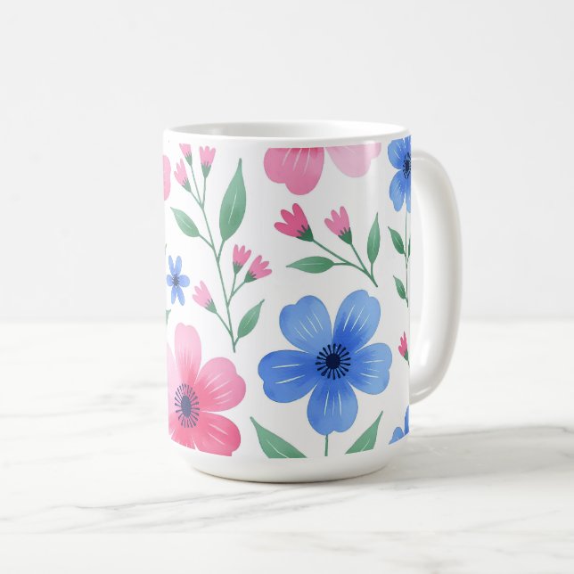 Taza De Café Delicia de Flor de Rosa (Anverso derecho)