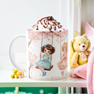 Taza De Café Delicia de las Hermanas Columpiándose