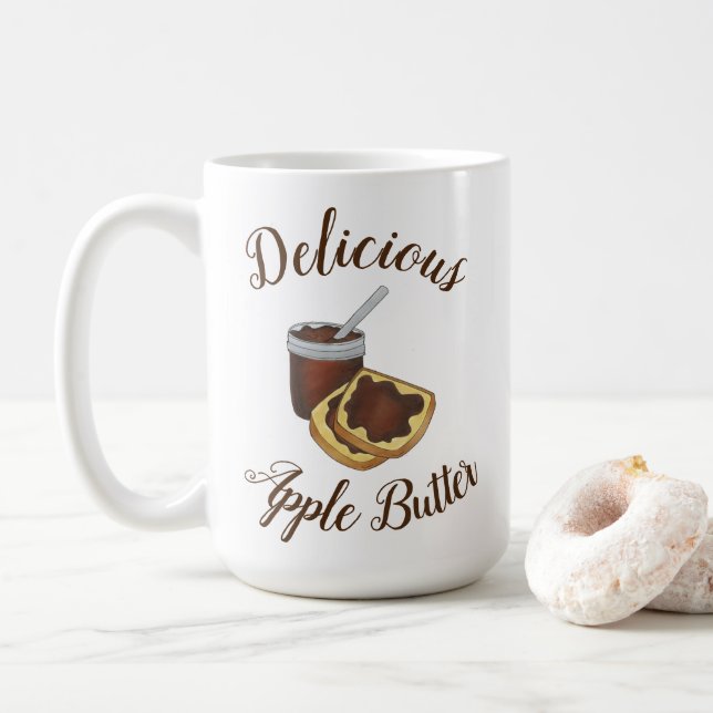 Taza De Café Deliciosa mantequilla casera de Apple Pennsylvania (Con donut)