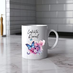 Taza De Café Deliciosa mariposa acuarela Mug