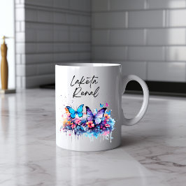 Taza De Café Deliciosa mariposa acuarela Mug