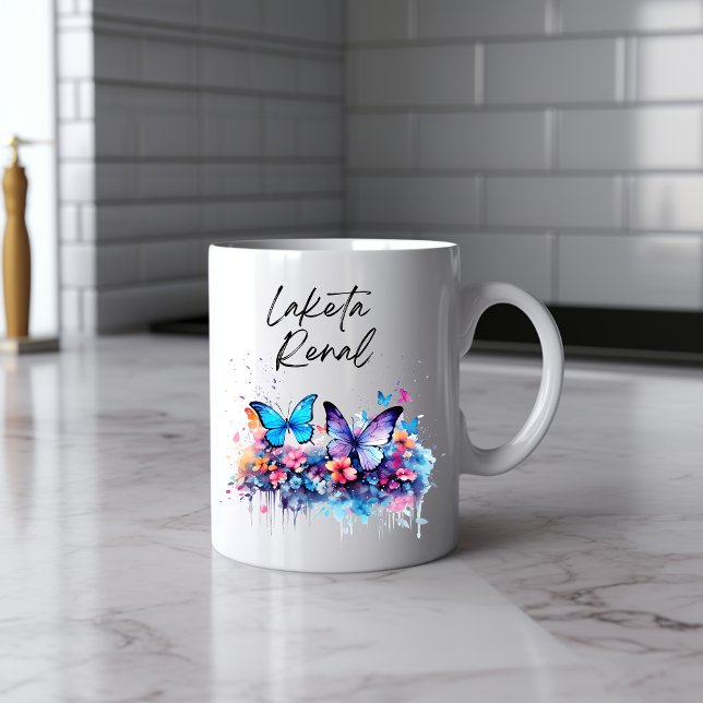 Taza De Café Deliciosa mariposa acuarela Mug (Subido por el creador)