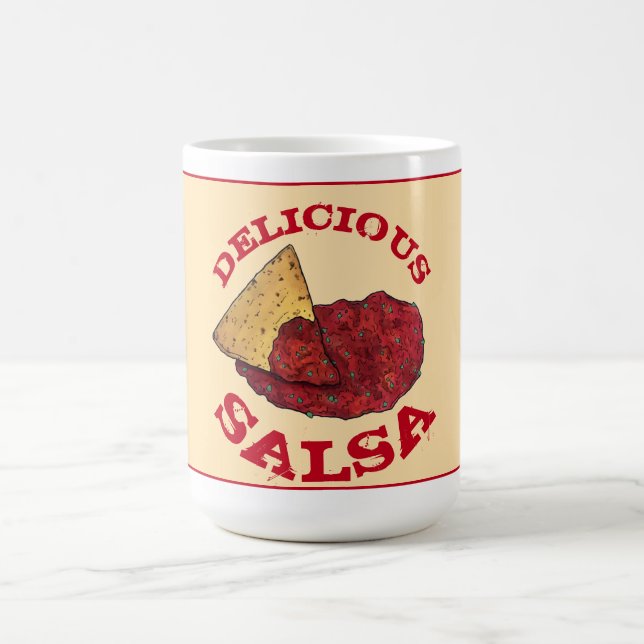 Taza De Café Deliciosa salsa de tomate Ilustracion de tortillas (Centro)