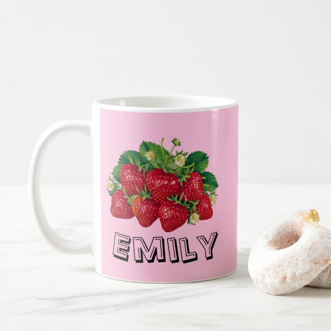 Taza De Café Delicioso de bayas (Con donut)