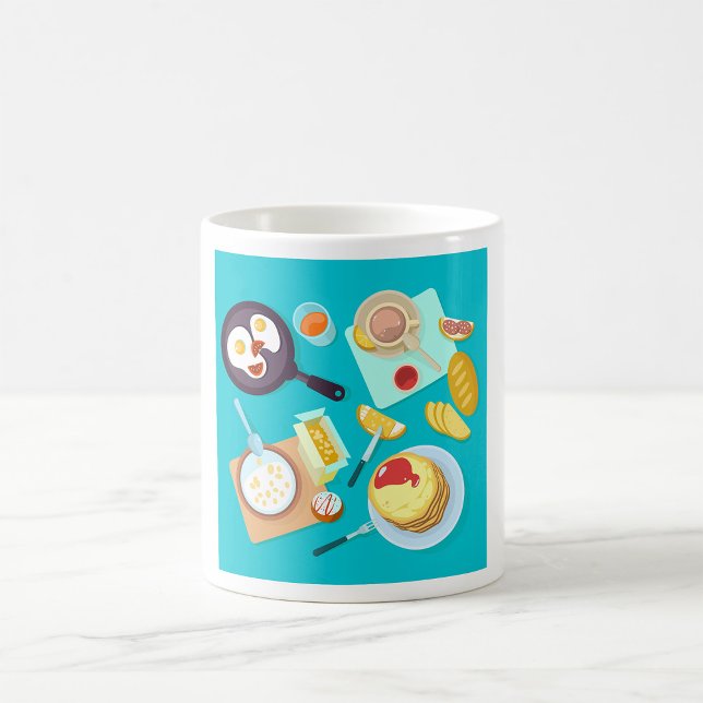 Taza De Café Delicioso desayuno crepes Huevos Café (Subido por el creador)