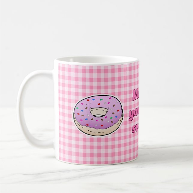 Taza De Café Delicioso Donut Rosa (Izquierda)
