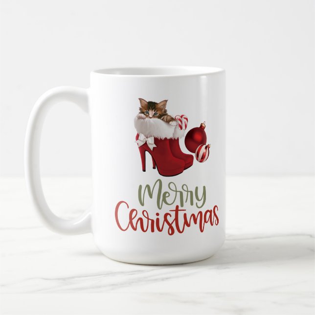 Taza De Café Delicioso gatito de vacaciones (Izquierda)