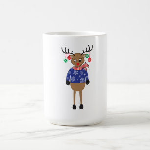 Taza De Café Deliciosos Navidades de renos dan peluca