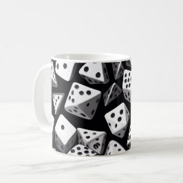 Taza De Café Delight de dados: Una cascada geométrica