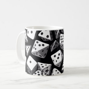 Taza De Café Delight de dados: Una cascada geométrica