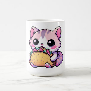Taza De Café Delight del gato del taco - kawaii, tacos, gatos,