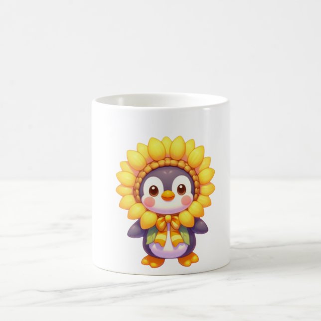 Taza De Café Delight floral de pingüino (Centro)