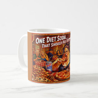 Taza De Café “Delusiones de Dieta” – Un Retrato de Autoengaño