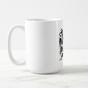 Taza De Café DEMASIADA INFORMACIÓN   Tipografía Brutalista Call