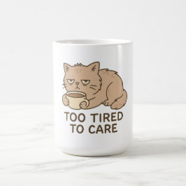 Taza De Café Demasiado Cansado para Importar – Diseño Divertido
