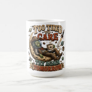 Taza De Café Demasiado Cansado para Preocuparse Chiste Diverti