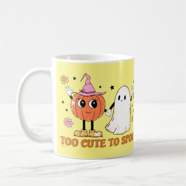 Taza De Café DEMASIADO CUIDADO PARA HABLAR Halloween fantasma l (Izquierda)