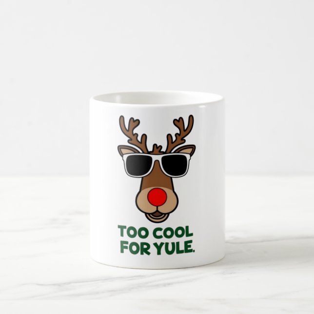 Taza De Café Demasiado Guay para jóvenes Navidades renos (Centro)