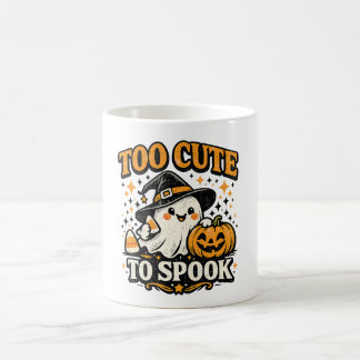 Taza De Café Demasiado Lindo Para Asustar Fantasma de Halloween