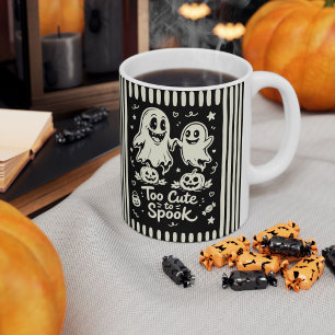 Taza De Café Demasiado Lindo para Asustar Fantasmas de Hallowee