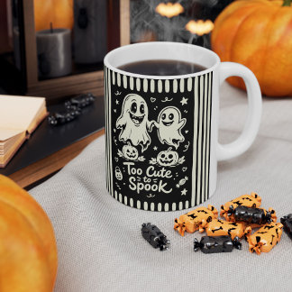 Taza De Café Demasiado Lindo para Asustar Fantasmas de Hallowee