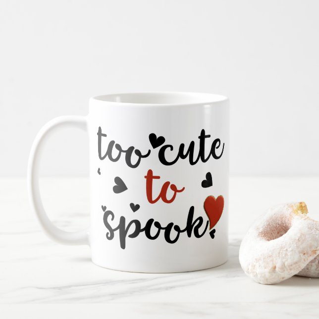 Taza De Café demasiado lindo para asustar halloween (Con donut)