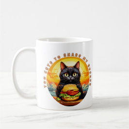 Taza De Café Demasiado lindo para compartir mi hamburguesa - Ar