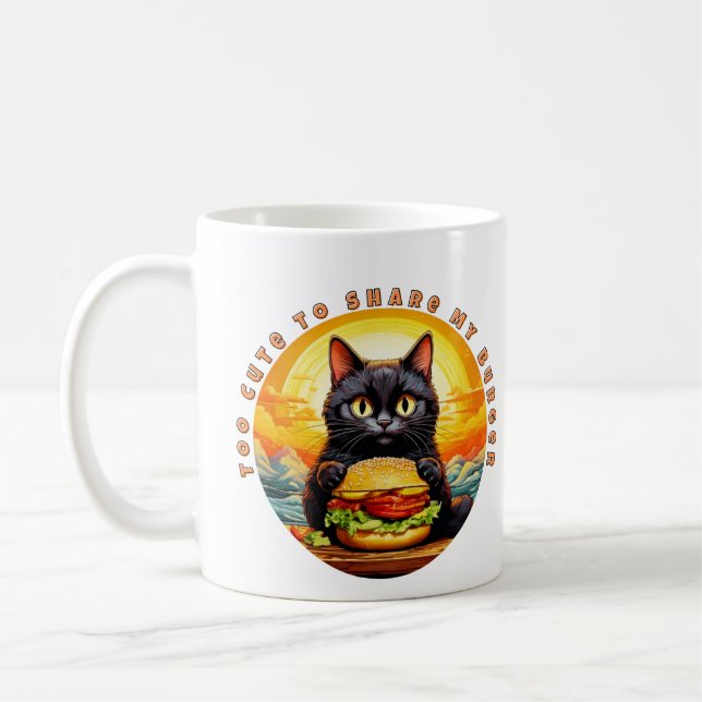 Taza De Café Demasiado lindo para compartir mi hamburguesa - Ar (Izquierda)