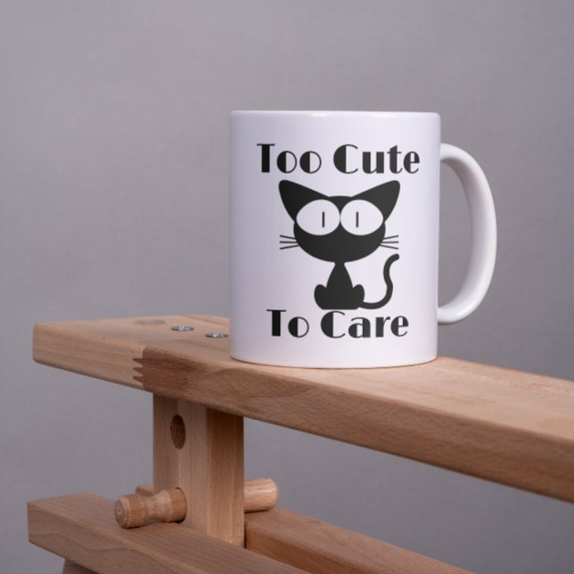 Taza De Café Demasiado lindo para cuidar al gato (Subido por el creador)